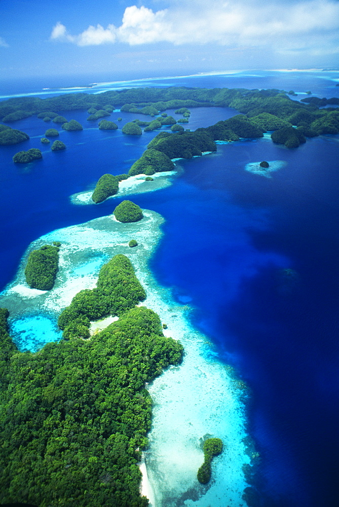 Micronesia, Palau, Rock Islands, aerial