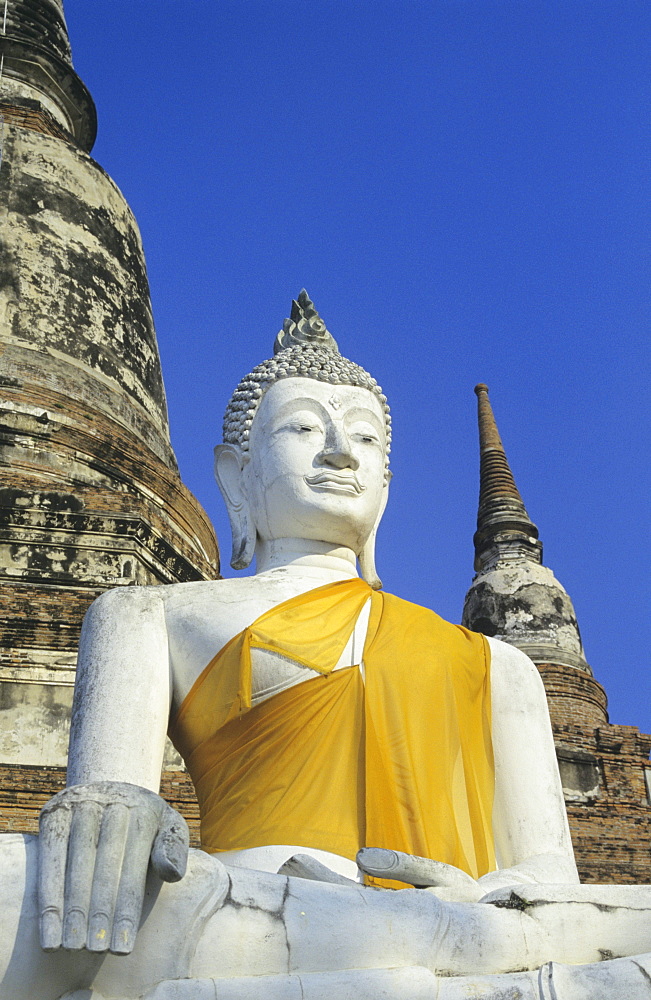 Thailand, Sukhothai Historical Park, Wat Yai Chai Mongkol, Sitting Buddha