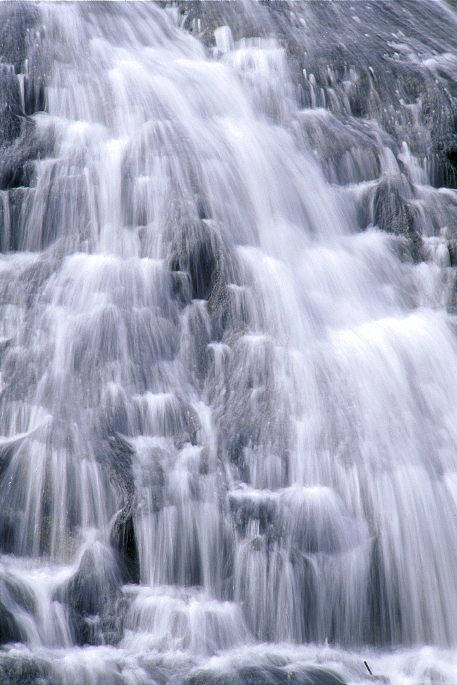 Guam, Tarzan Falls (aka Kanuon Falls), close-up blurred water action B1609