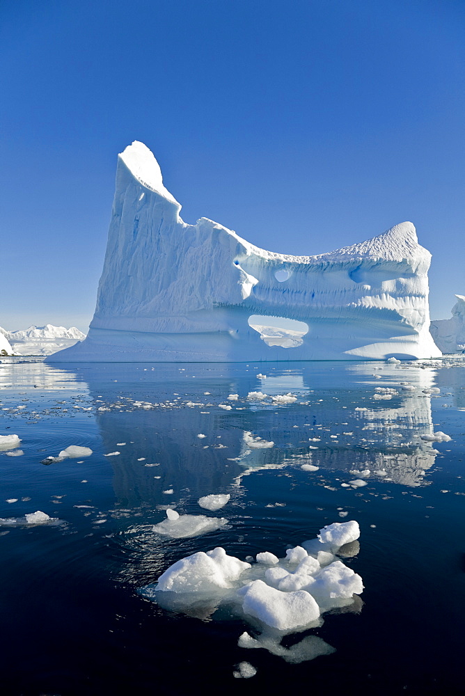 Gigantic Iceberg And Its Reflection In Wilhelmina Bay Off Enterprise Island In The Antarctic Peninsula