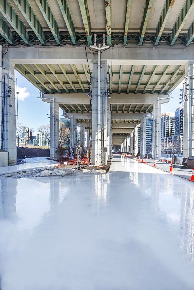 The Bentway Skate Trail, Toronto, Ontario, Canada