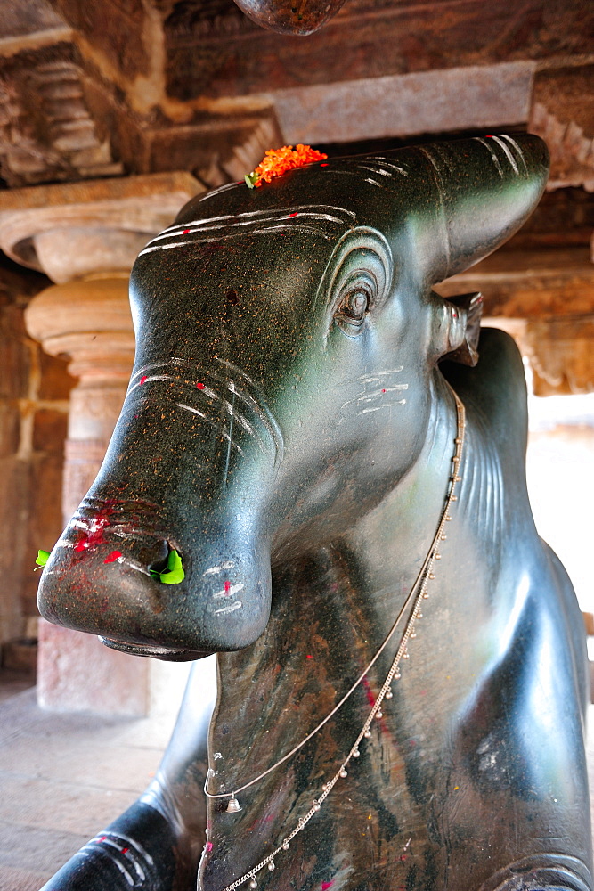 Bull Nandi at Pattadkal, Karnataka, India, Asia