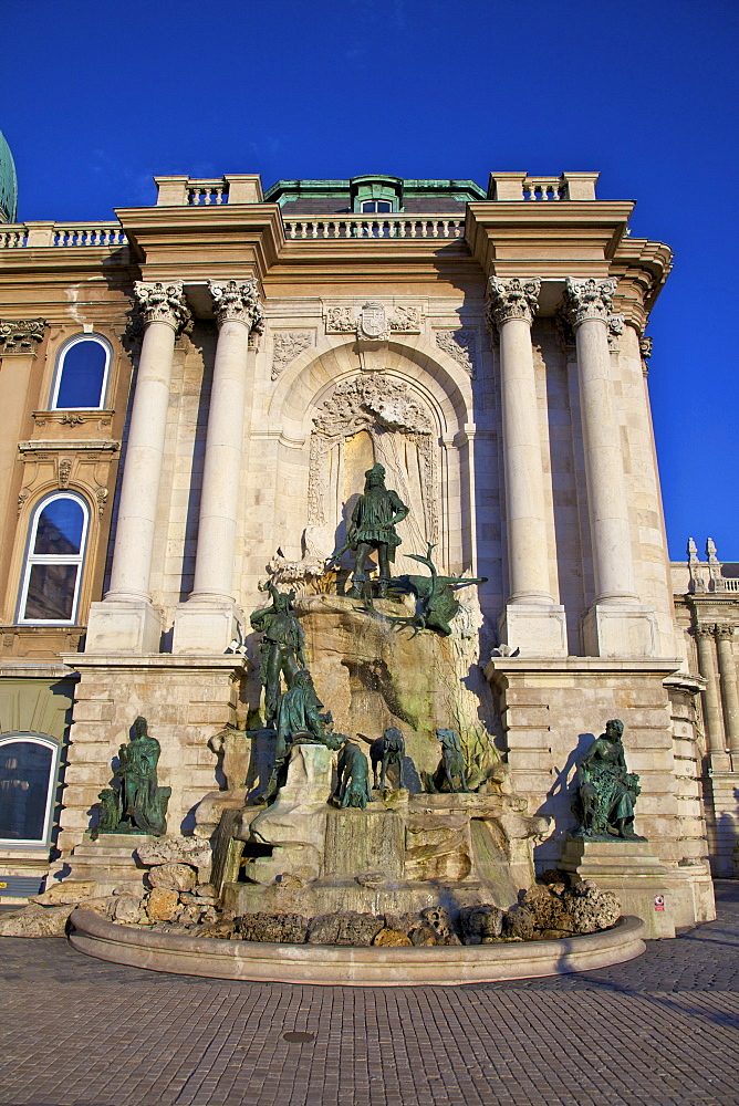 Matthias Fountain, Buda Castle, UNESCO World Heritage Site, Budapest, Hungary, Europe 