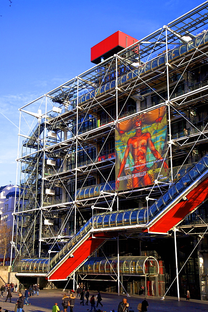 Pompidou Centre, Beaubourg, Paris, France, Europe