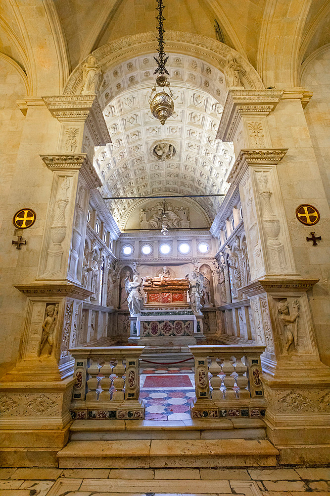 The Interior of The Cathedral of St. Lawrence, Trogir, Croatia, Europe