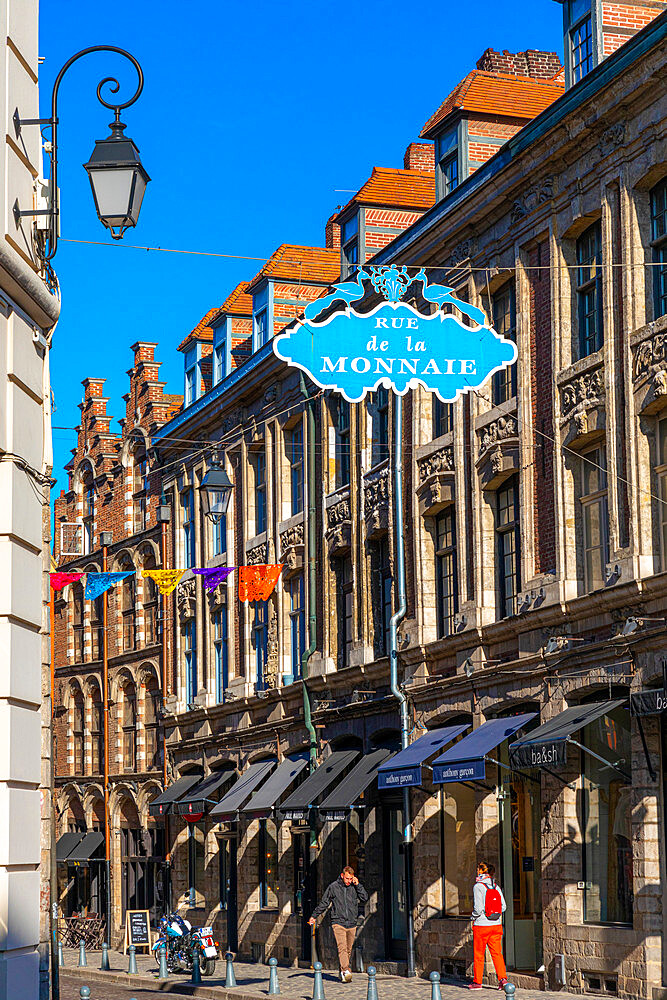 Rue de la Monnaie, Lille, Nord, France, Europe