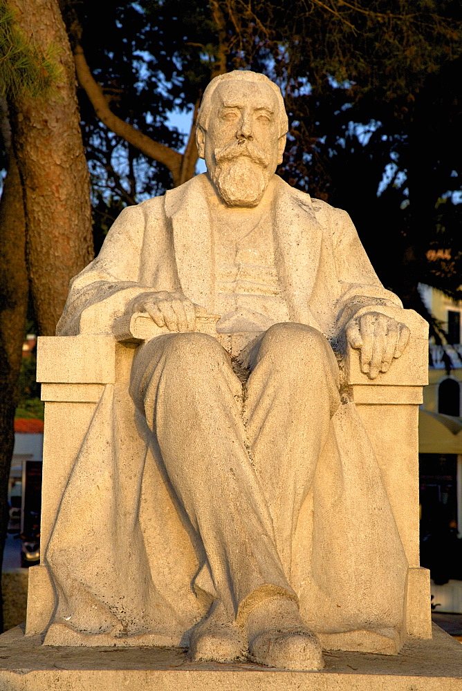 Baltazar Bogisic statue, Cavtat, Dalmatia, Croatia, Europe 