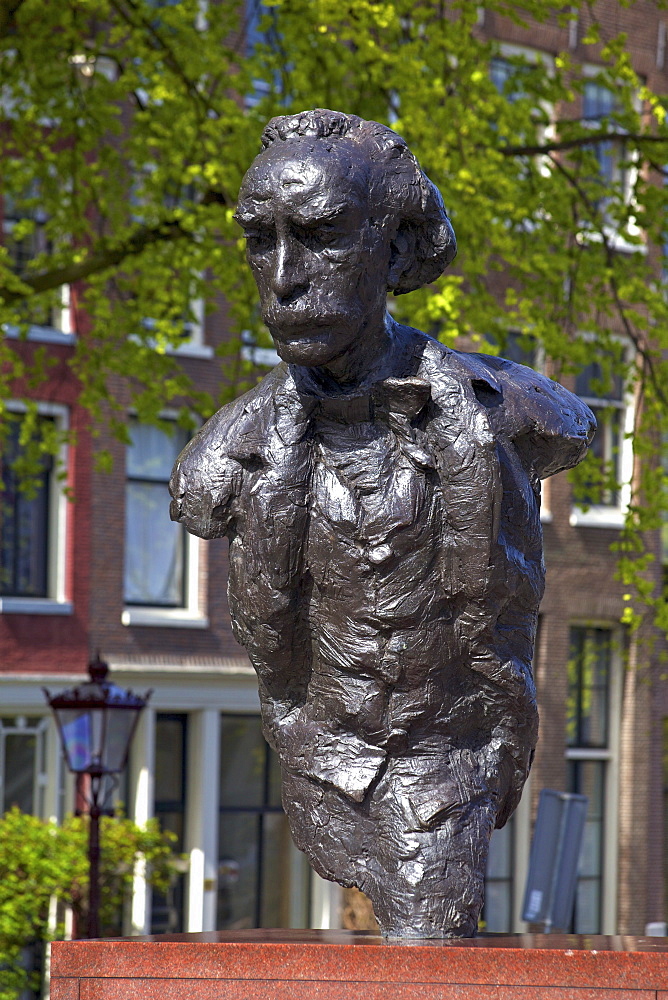 Statue of Dutch Writer Multatuli, Amsterdam, Netherlands, Europe