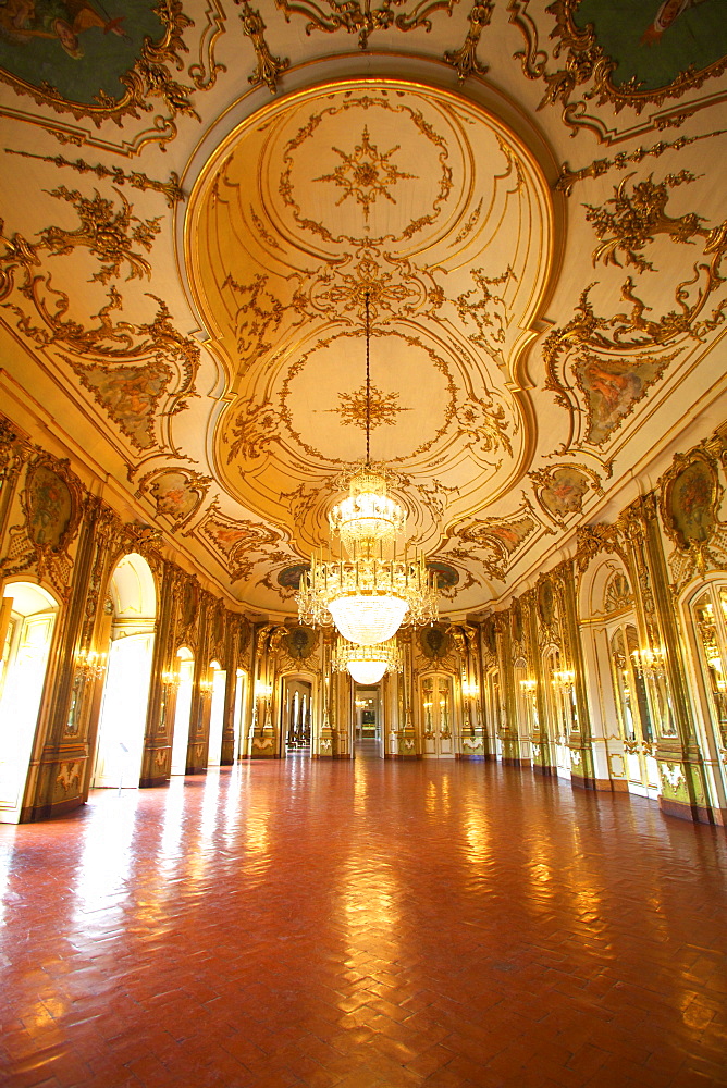 Ballroom, Palacio de Queluz, Lisbon, Portugal, Iberian Peninsula, South West Europe