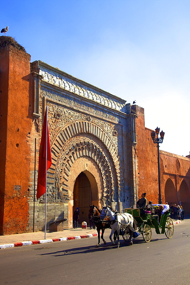 Bab Agnaou, UNESCO World Heritage Site, Marrakech, Morocco, North Africa, Africa 