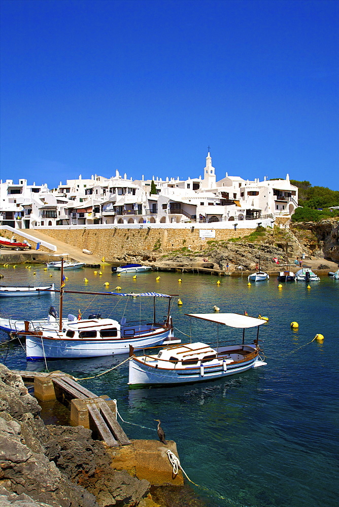 Harbour, Binibequer, Menorca, Balearic Islands, Spain, Mediterranean, Europe 