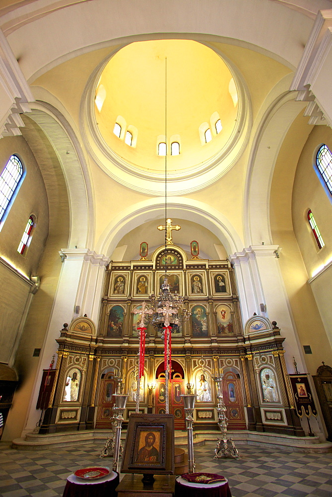 Interior of Church of St. Nicholas, Kotor, Montenegro, Europe 