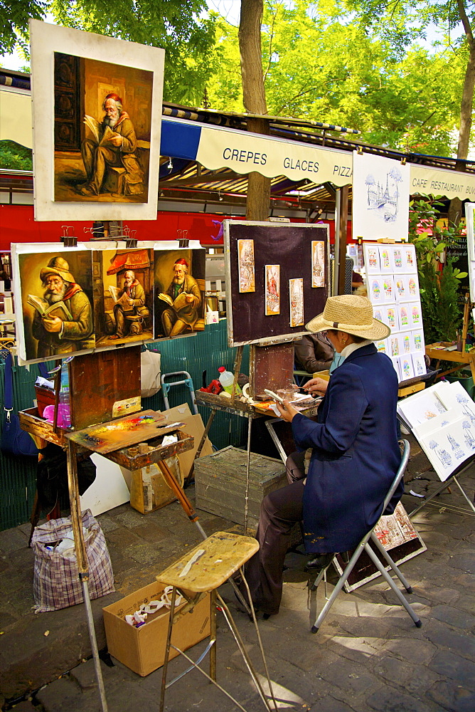 Artist's Market, Montmartre, Paris, France, Europe