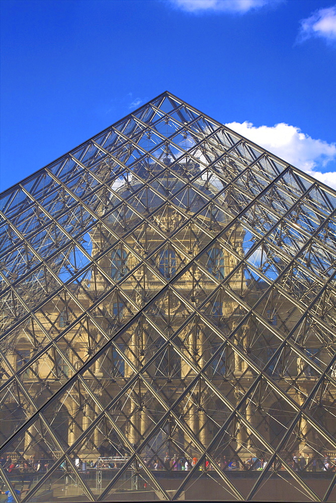 Louvre Pyramid, Paris, France, Europe