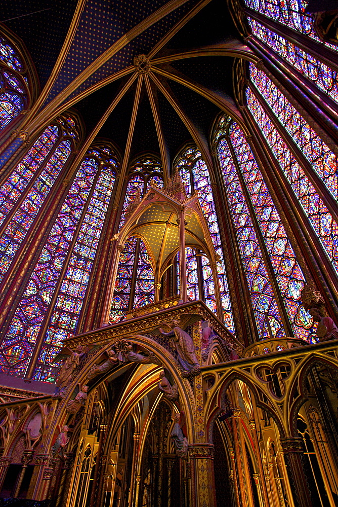 Sainte-Chapelle interior, Paris, France, Europe