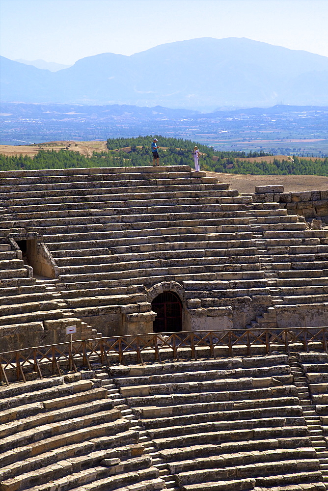 Theatre at Hierapolis, UNESCO World Heritage Site, Anatolia, Turkey, Asia Minor, Eurasia