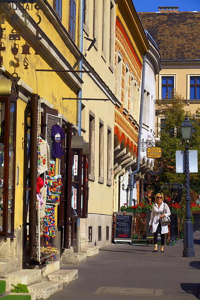 Shops on Castle Hill, Budapest, Hungary, Europe