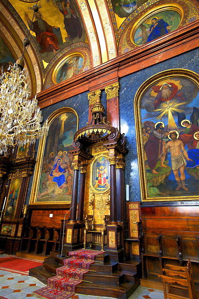 Interior of Holy Trinity Greek Orthodox Church, Vienna, Austria, Europe 