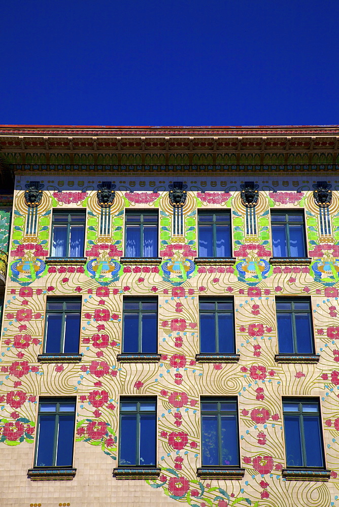 Otto Wagner's Art Nouveau Apartments, Majolica House, Vienna, Austria, Europe 