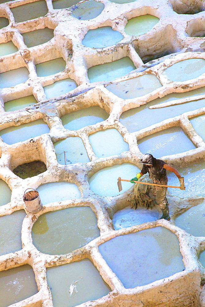 Tanneries, Fez, Morocco, North Africa, Africa