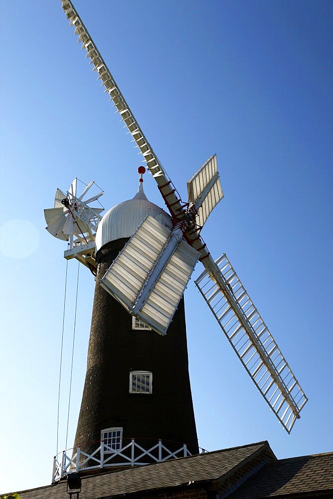 Black and White Windmill, East Yorkshire, Yorkshire, England, United Kingdom, Europe