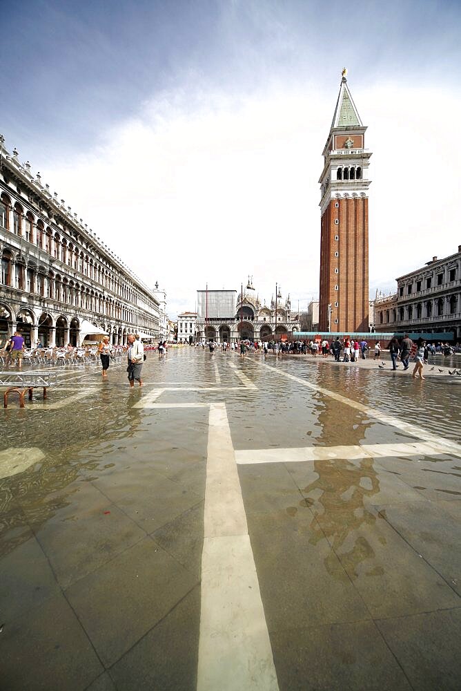 Procuratie Vecchie on Piazza San Marco, Basilica San Marco and Campanile, Venice, UNESCO World Heritage Site, Veneto, Italy, Europe