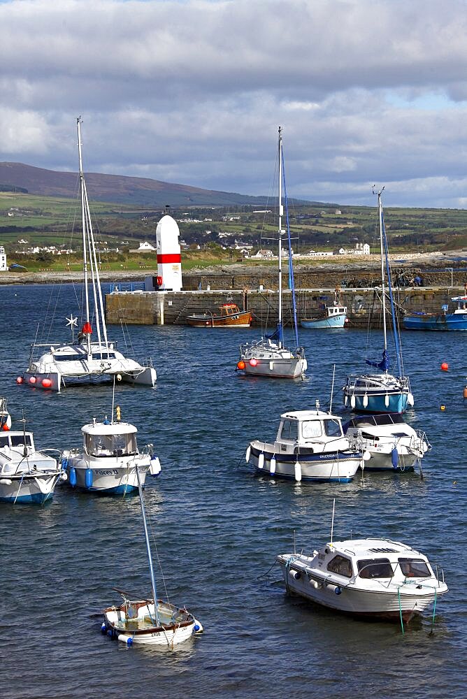 Fishing and pleasure boats in Harbour, Isle of Man, British Isles, Europe