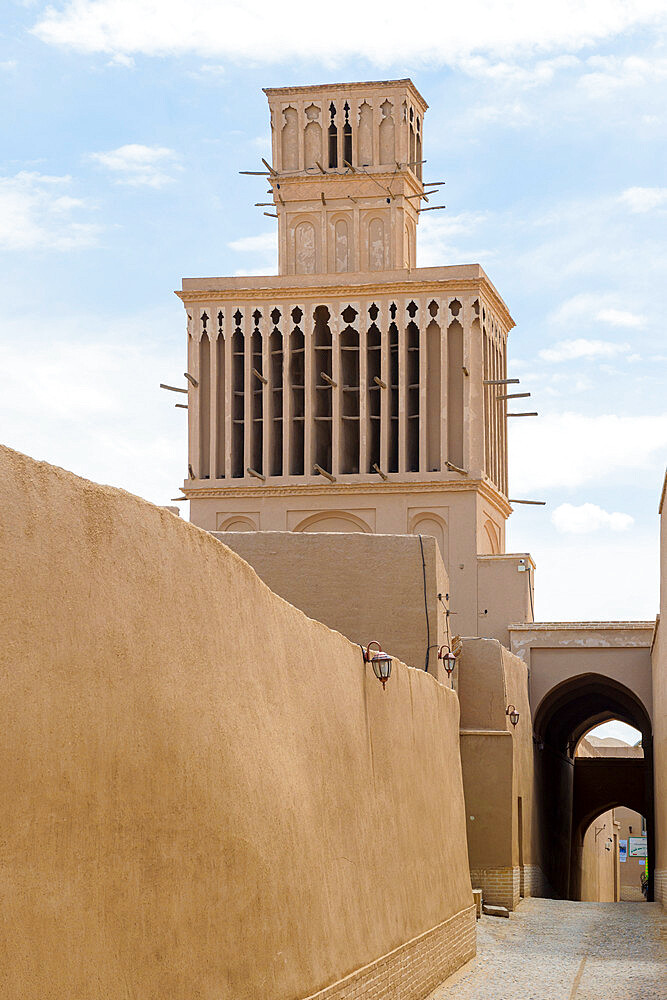 Aghazadeh Mansion and its windcatcher, Abarkook, Yazd Province, Iran, Middle East