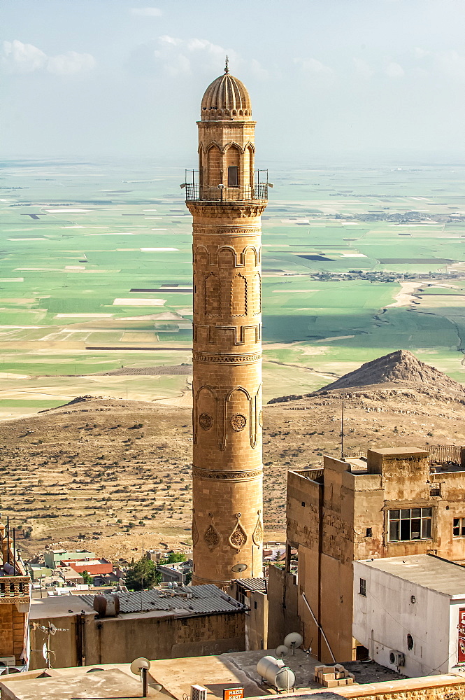 Sehidiye mosque minaret, Mardin, Anatolia, Eastern Turkey, Asia Minor, Eurasia 