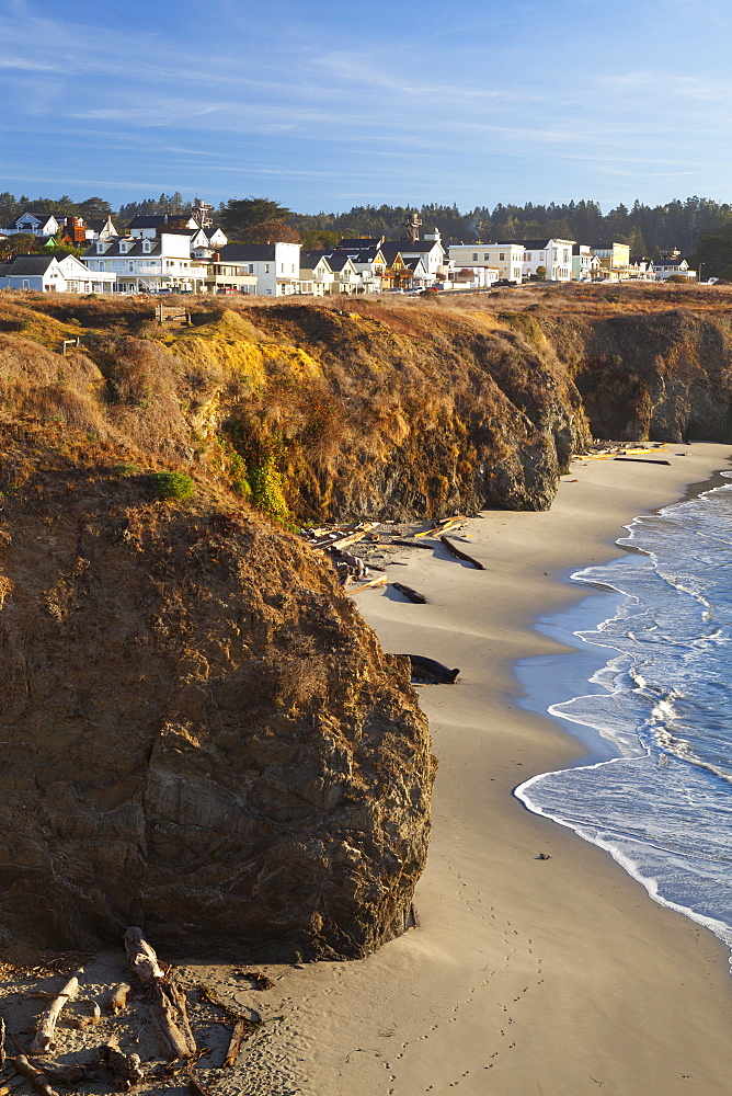 Coastal town of Mendocino, California, United States of America, North America