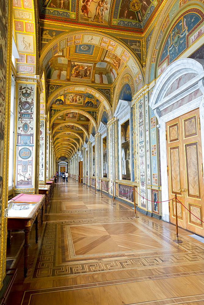 Interior of the Winter Palace, State Hermitage Museum, UNESCO World Heritage Site, St. Petersburg, Russia, Europe