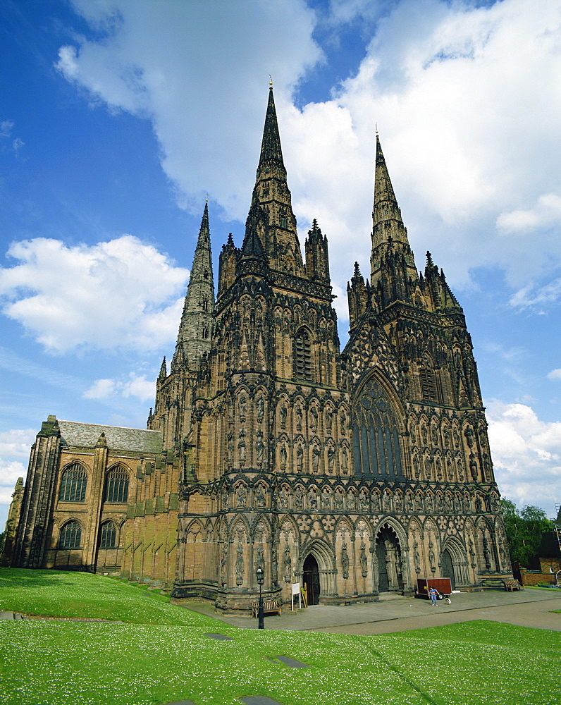 Lichfield Cathedral, Lichfield, Staffordshire, England, United Kingdom, Europe