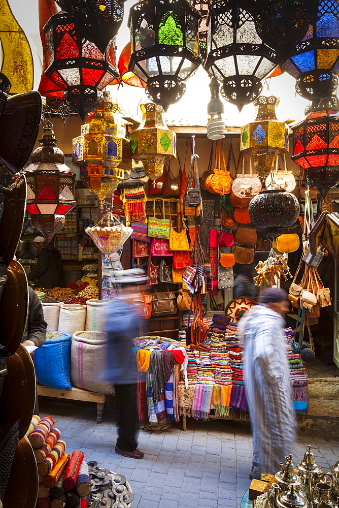 Stalls in the Fes el Bali Medina, Fez, Morocco, North Africa, Africa