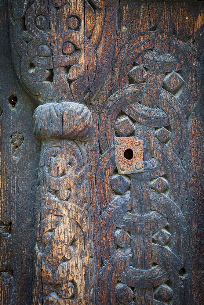 Detail of Gol Stave Church, Norwegian Folk Museum, Bygdoy Peninsula, Oslo, Norway, Scandinavia, Europe 