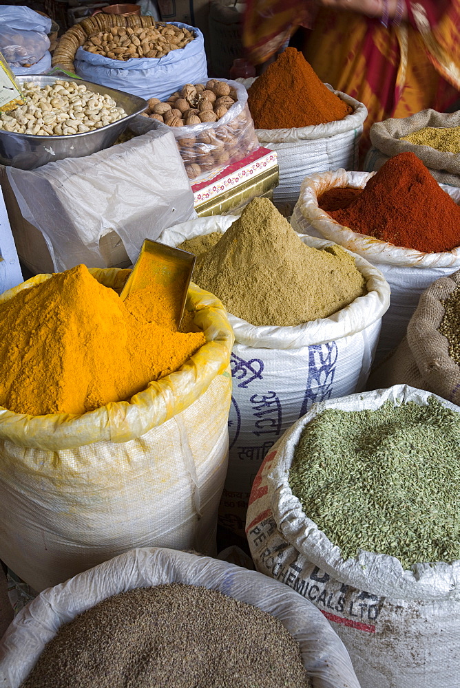 Spices, Jaipur, Rajasthan, India, Asia