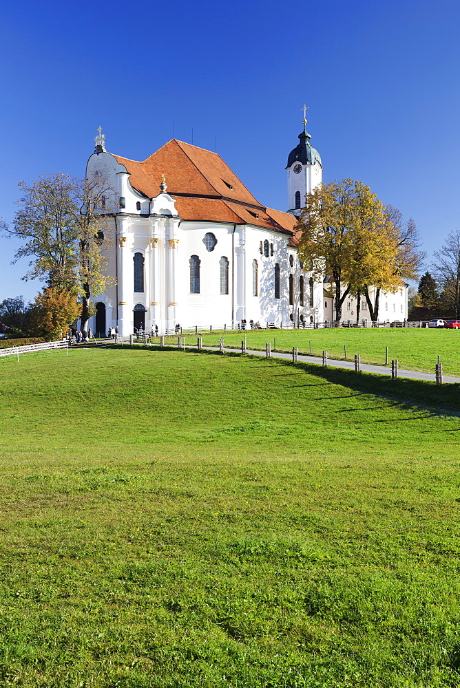 Wieskirche Church near Steingaden, Allgau, Bavaria, Germany, Europe 