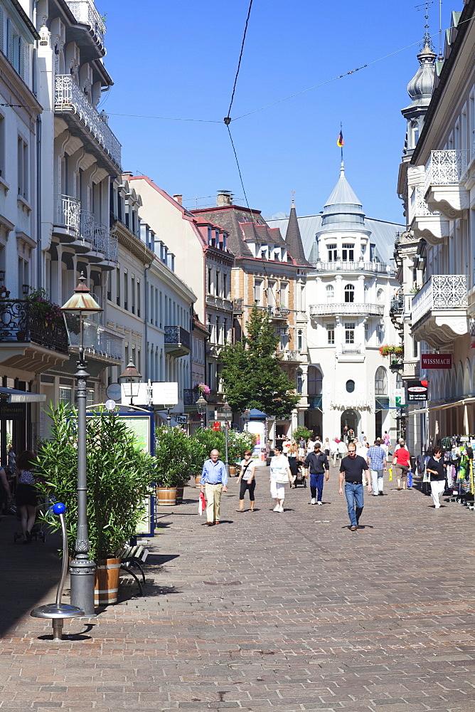 Pedestrian area, Baden-Baden, Black Forest, Baden Wurttemberg, Germany, Europe