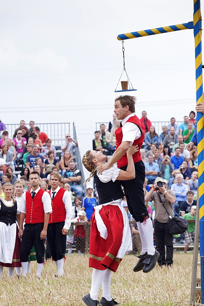 Traditional dance, Bechertanz, Schaferlauf, Markgroningen, Baden Wurttemberg, Germany, Europe