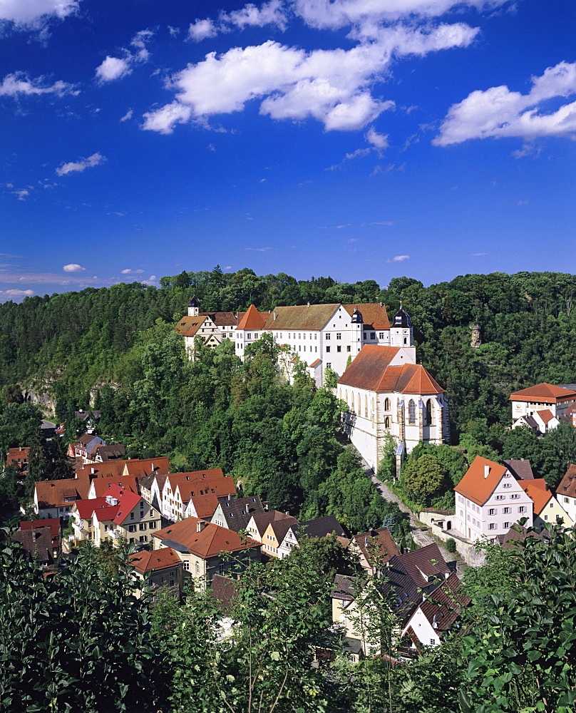 Castle and Pilgrimage Church of St. Anna, Haigerloch, Swabian Alb, Baden Wurttemberg, Germany, Europe