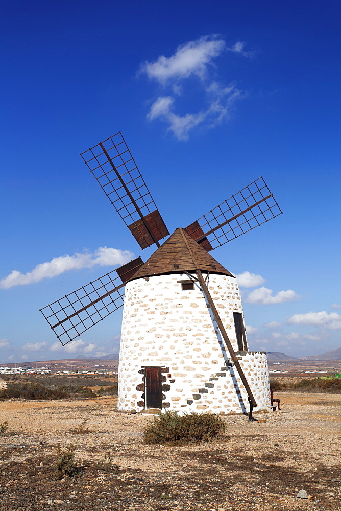 Windmill, Valles de Ortega, Fuerteventura, Canary Islands, Spain, Europe 