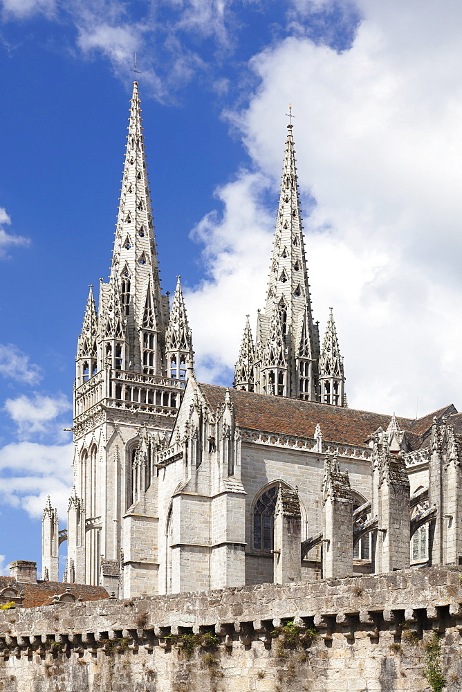 Saint Corentin Cathedral, Quimper, Finistere, Brittany, France, Europe 