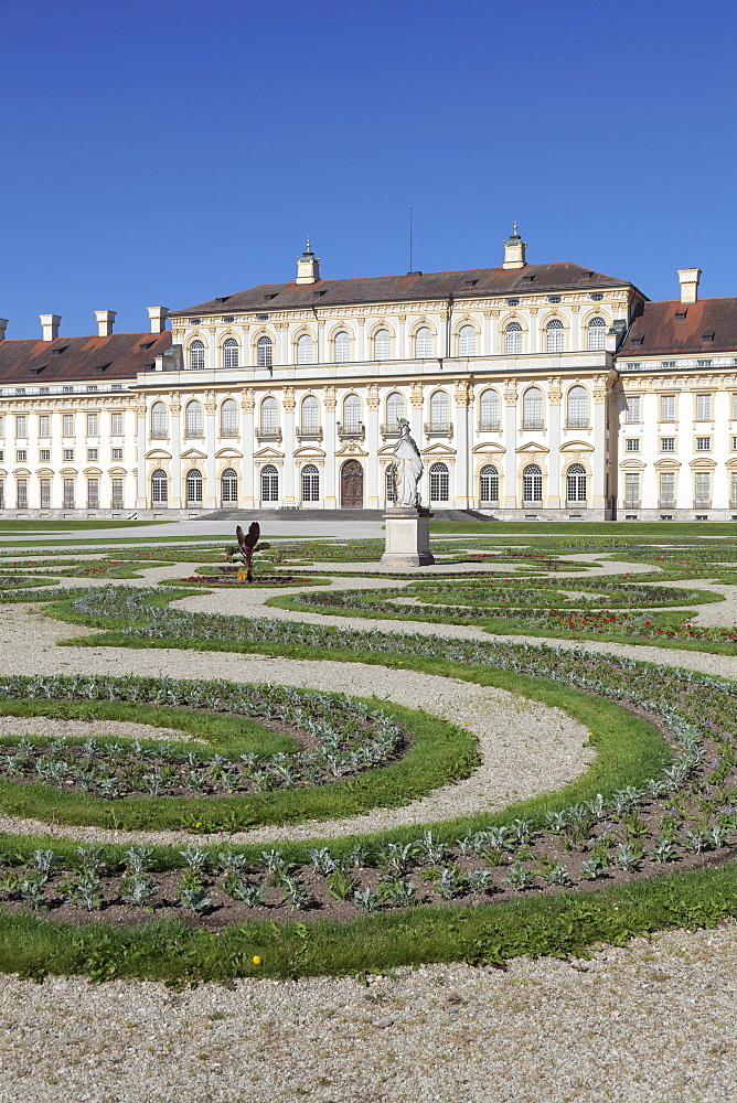 New Schleissheim Palace with Palace Gardens, Oberschleissheim, Munich, Bavaria, Germany, Europe