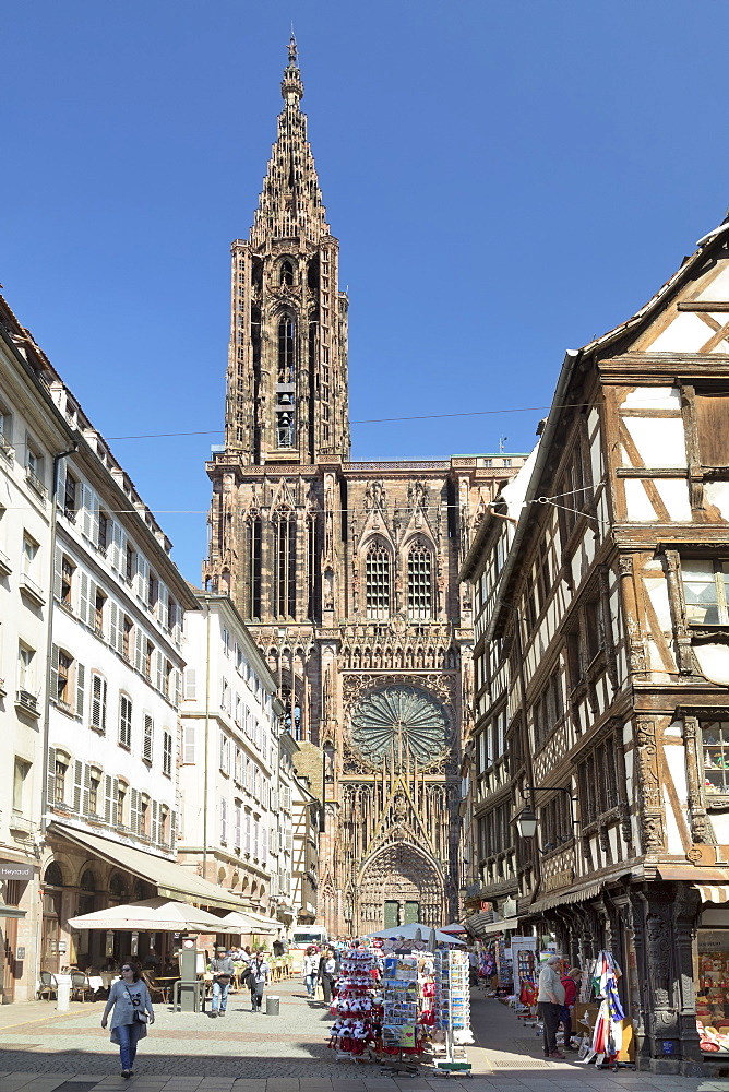 Strasbourg Cathedral Notre Dame, UNESCO World Heritage Site, Strasbourg, Alsace, France, Europe