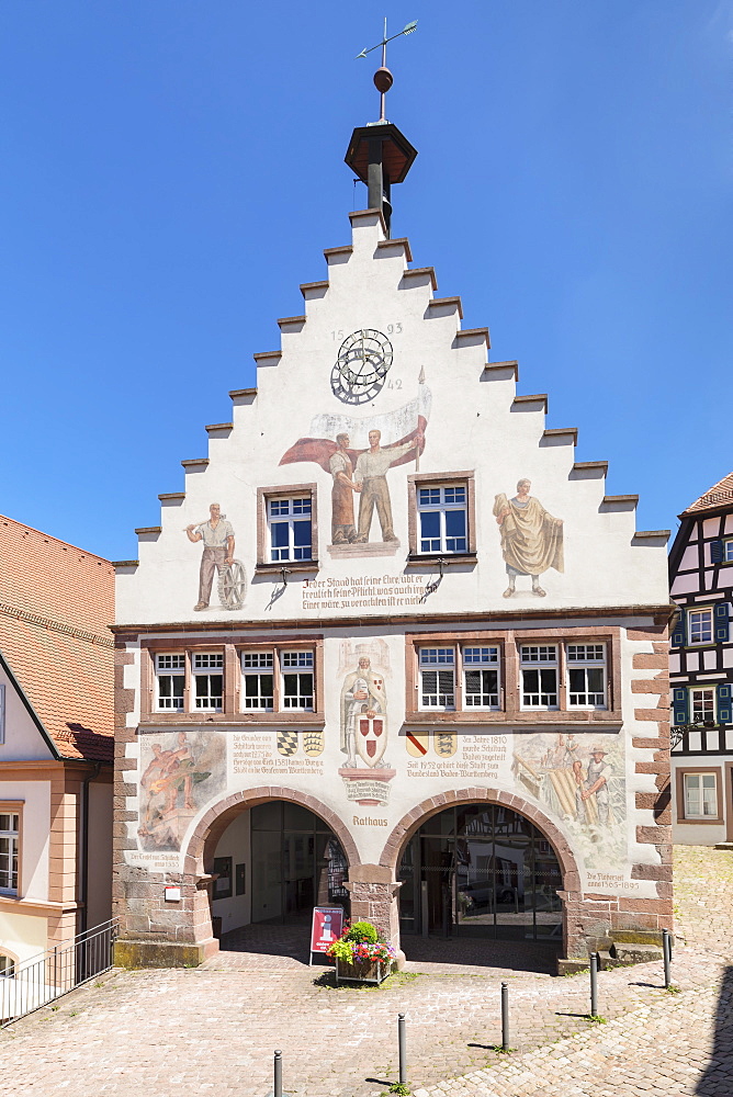 Town hall, market place, Schiltach, Black Forest, Kinzigtal Valley, Baden-Wurttemberg, Germany, Europe