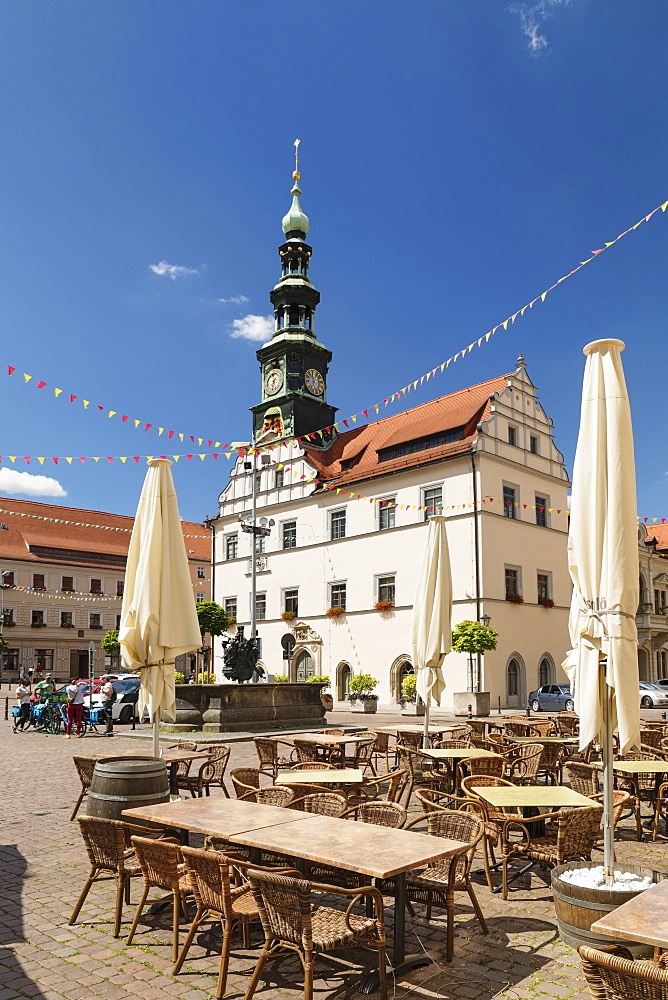 Townhall at market square, Pirna, Saxon Switzerland, Saxony, Germany, Europe