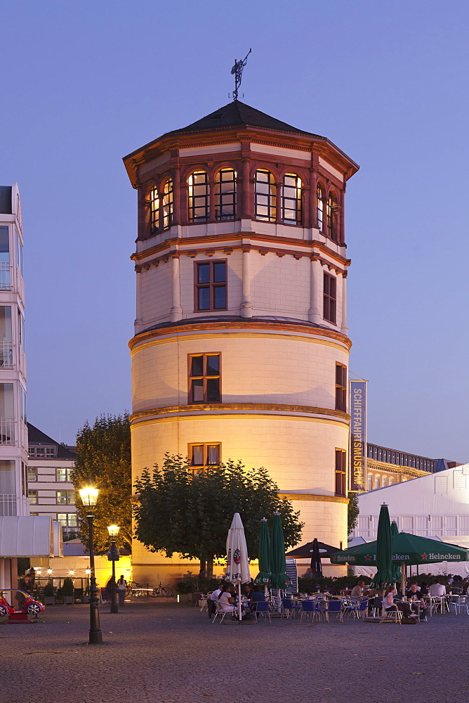 Schlossturm tower at the Rheinpromenade, Dusseldorf, North Rhine Westphalia, Germany, Europe