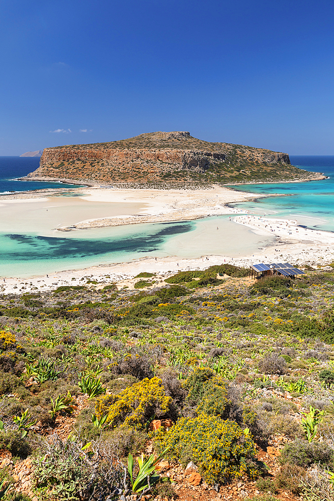 Balos Beach and Bay, Peninsula of Gramvousa, Chania, Crete, Greek Islands, Greece, Europe