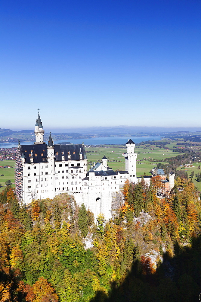 Neuschwanstein Castle, Hohenschwangau, Fussen, Ostallgau, Allgau, Allgau Alps, Bavaria, Germany, Europe