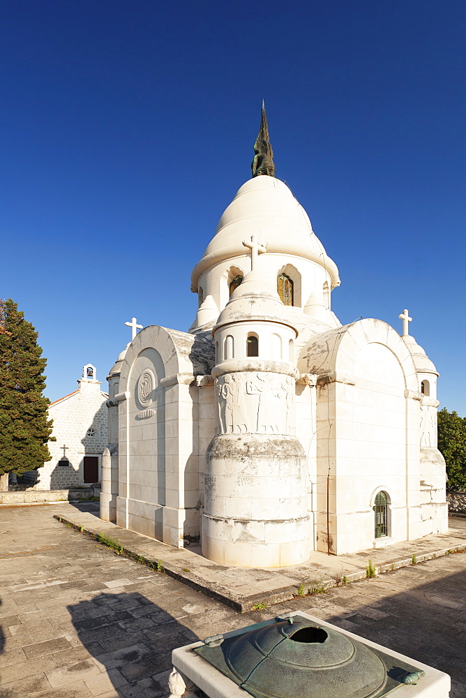 The mausoleum of the Petrinovic family, Supertar, Brac, Dalmata, Croatia, Europe 