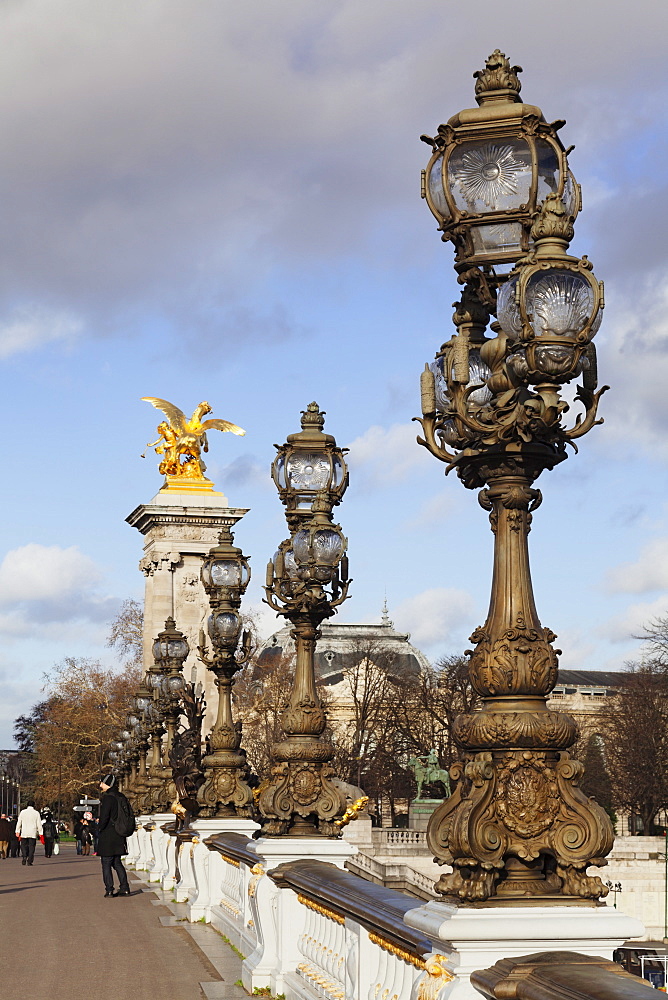 Pont Alexandre bridge, Paris, Ile de France, France, Europe